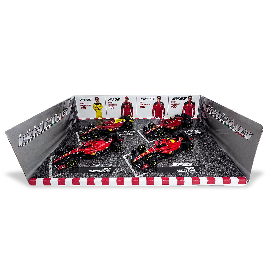 Bburago F1 Ferrari F1-75 & SF-23 Pack of 4 - 1:43