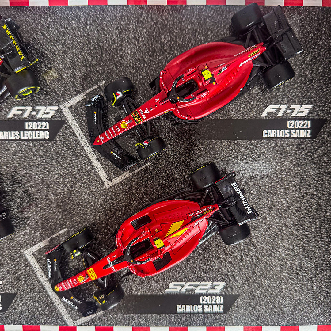Bburago F1 Ferrari F1-75 & SF-23 Pack of 4 - 1:43