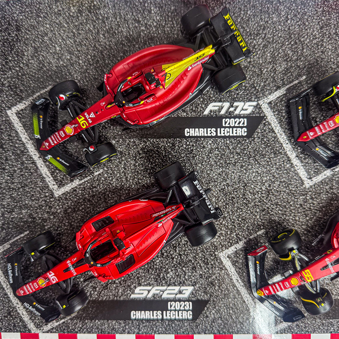 Bburago F1 Ferrari F1-75 & SF-23 Pack of 4 - 1:43