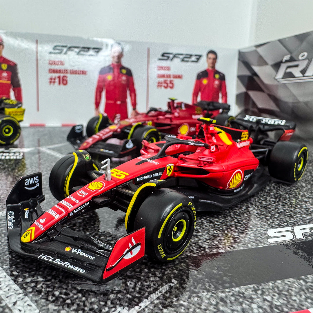 Bburago F1 Ferrari F1-75 & SF-23 Pack of 4 - 1:43