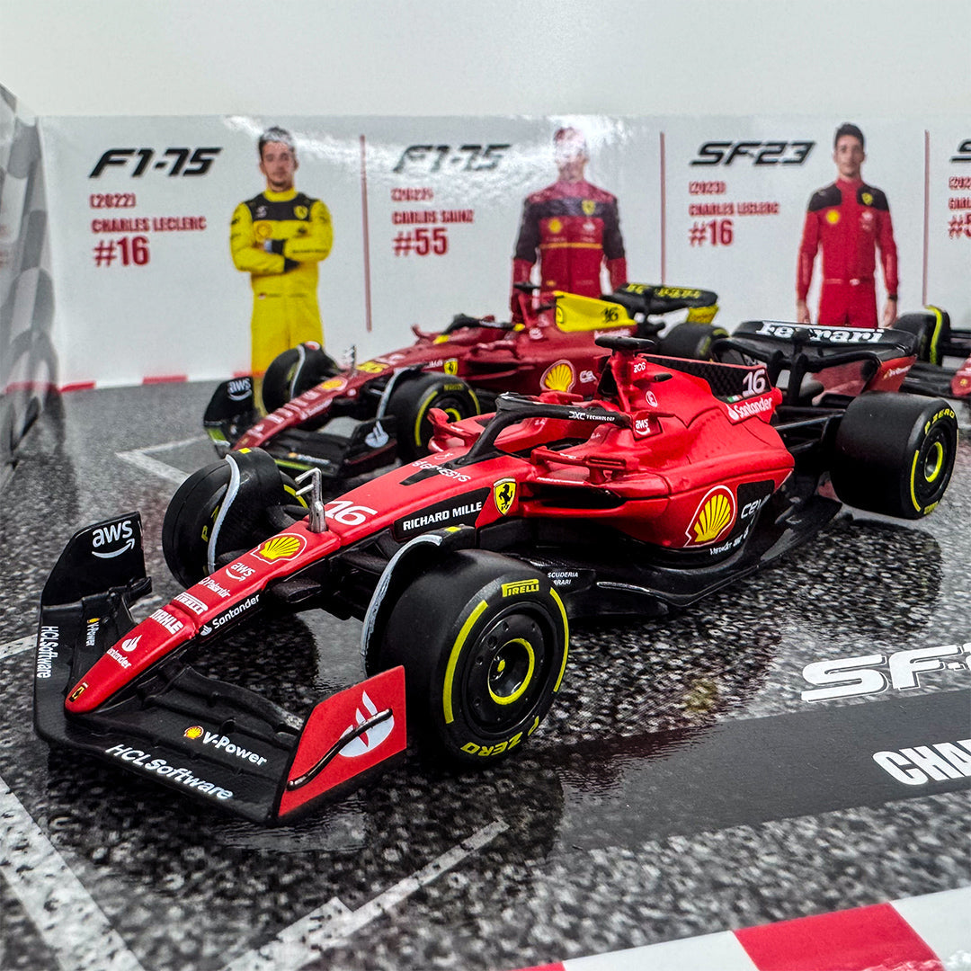 Bburago F1 Ferrari F1-75 & SF-23 Pack of 4 - 1:43