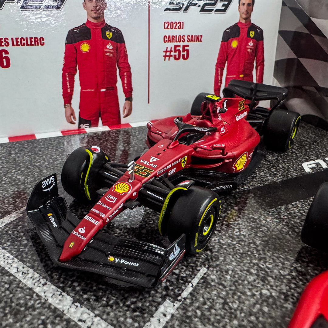 Bburago F1 Ferrari F1-75 & SF-23 Pack of 4 - 1:43