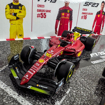 Bburago F1 Ferrari F1-75 & SF-23 Pack of 4 - 1:43