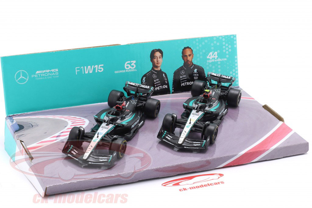 Bburago F1 MERCEDES AMG W16 2025 2 PACK - 1:43 Diecast Model - Wild Willy