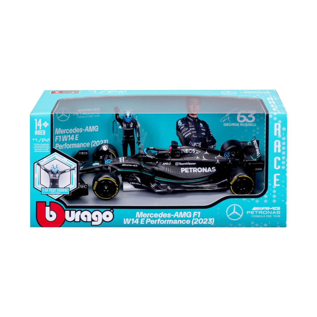 Bburago F1 Mercedes with #44 Hamilton Figure  - 1:24