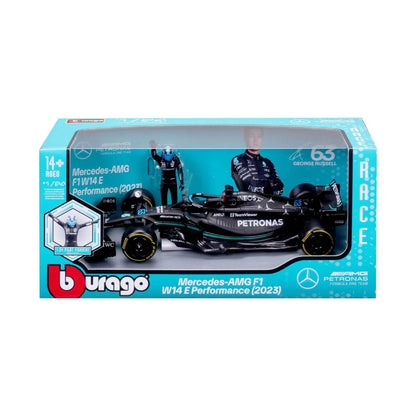Bburago F1 Mercedes with #44 Hamilton Figure  - 1:24