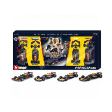 Bburago F1 RED BULL VERSTAPPEN CHAMPION Pack of 4 2021/2022/2023/2024