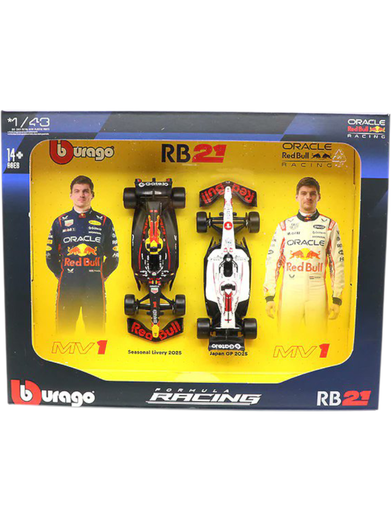 Bburago F1 Red Bull RB21 Max Verstappen 2 Pack 1:43 Diecast - Wild Willy