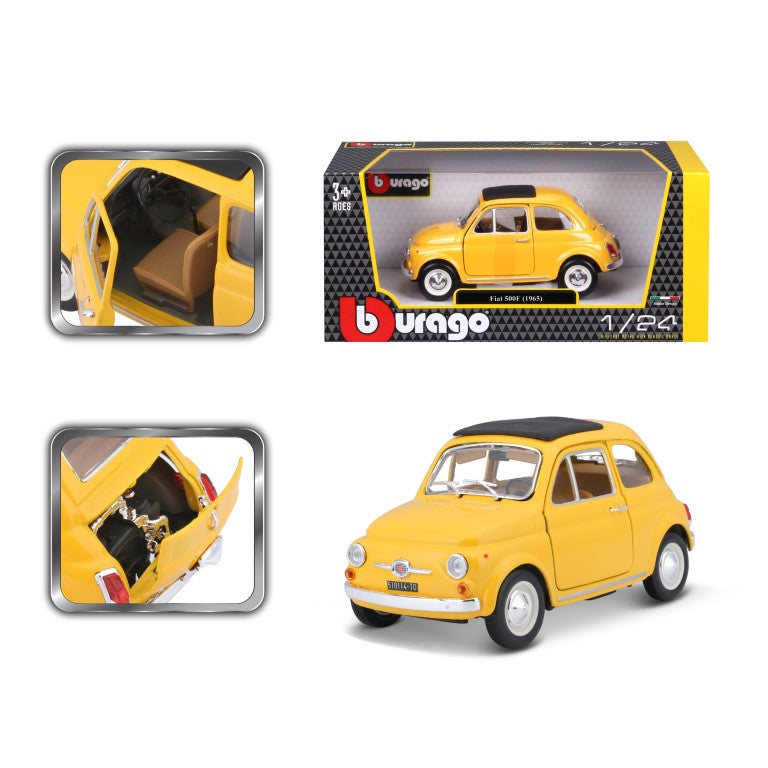 Bburago FIAT 500F1965 Yellow - 1:24