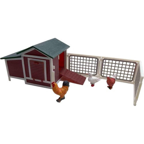 Bburago Farmland Chicken Coop with New Holland Tractor