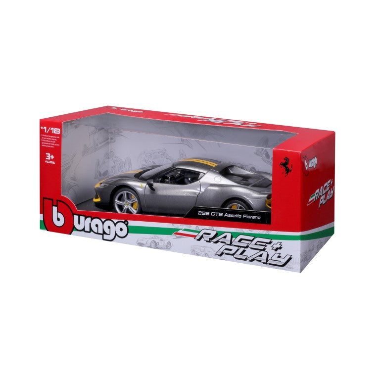 Bburago Ferrari 296 GTB Assetto Fiorano Gray - 1:18