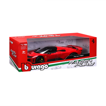 Bburago Ferrari F80 - 1:18 Diecast Model Red - Wild Willy