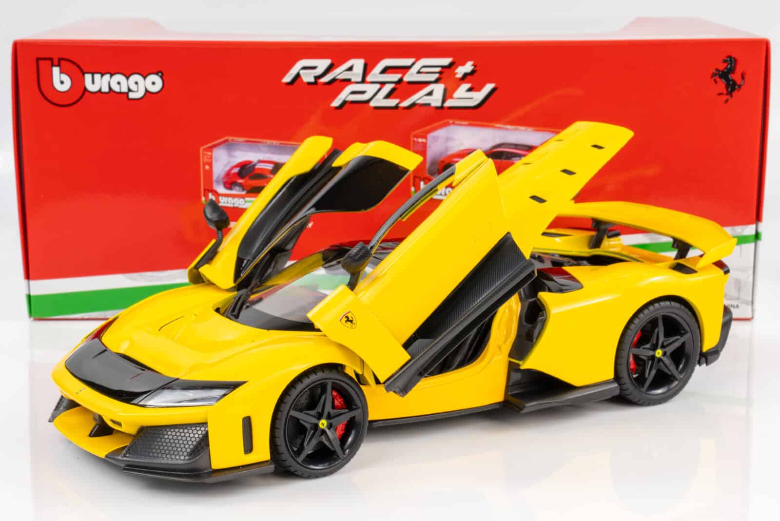 Bburago Ferrari F80 1:18 Diecast Model - Yellow - Wild Willy