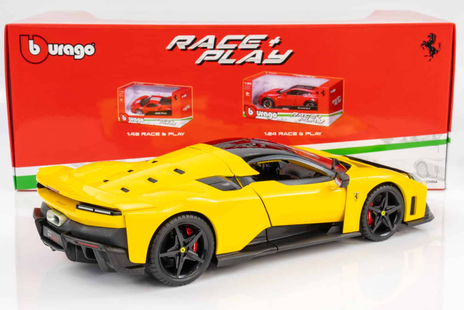 Bburago Ferrari F80 1:18 Diecast Model - Yellow - Wild Willy