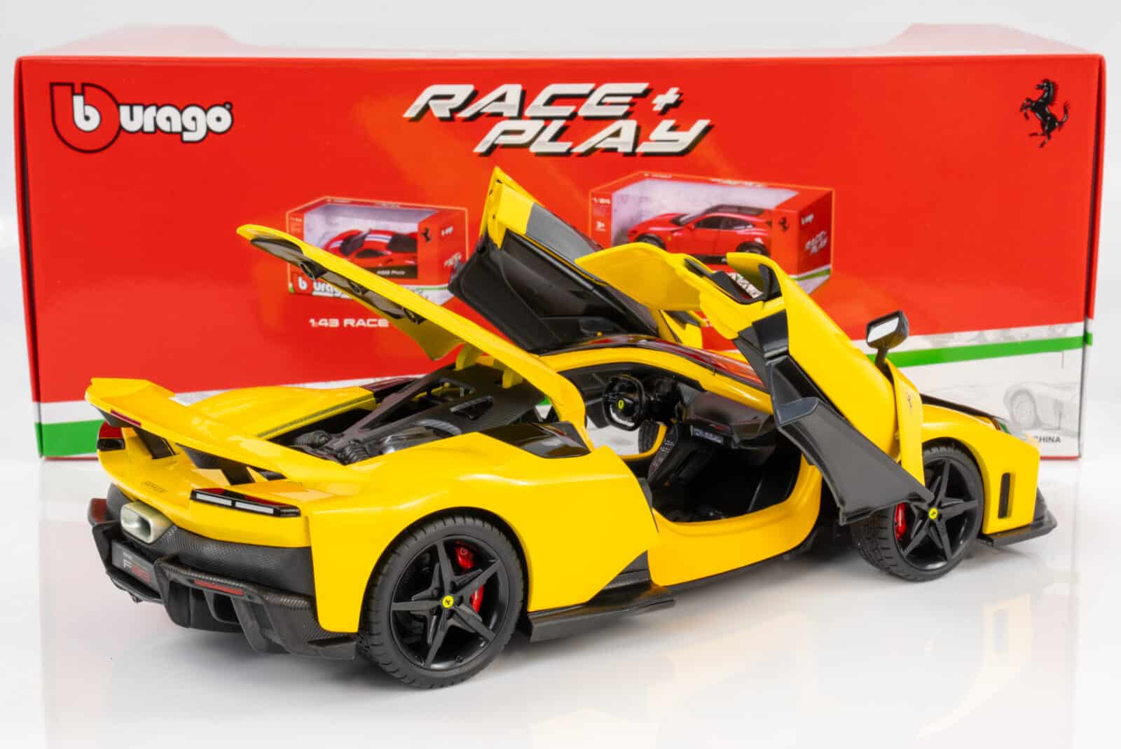 Bburago Ferrari F80 1:18 Diecast Model - Yellow - Wild Willy