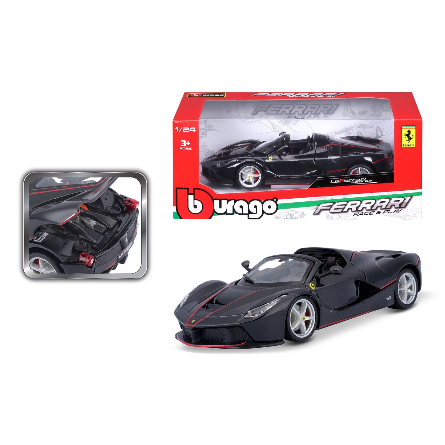 Bburago Ferrari Laferrari Aperta Black 1:24