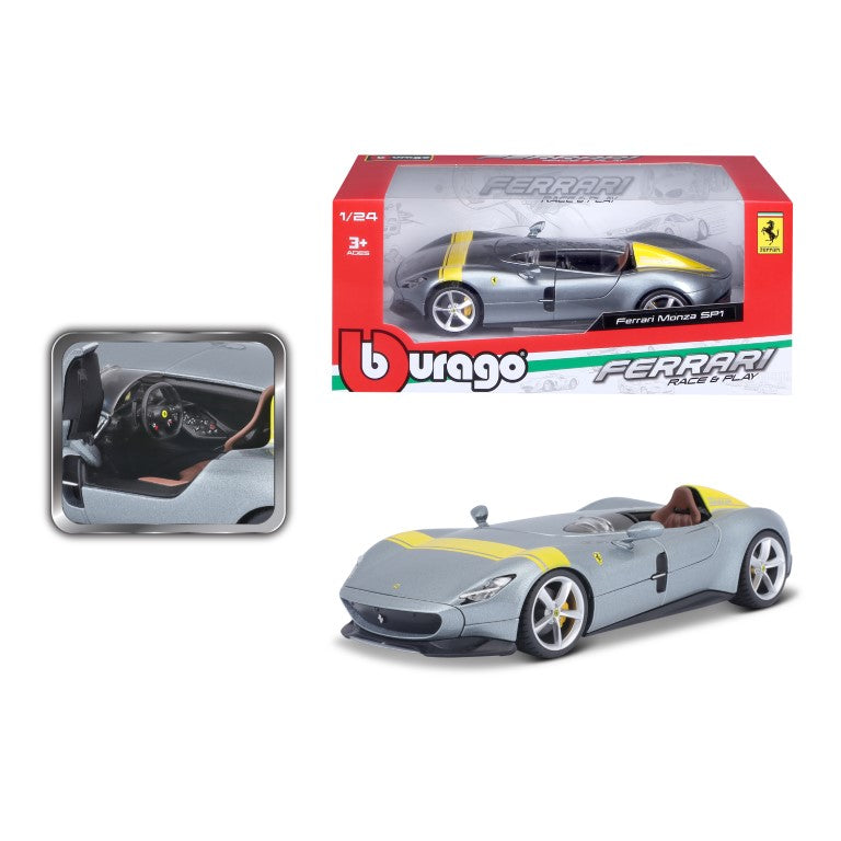Bburago Ferrari Monza SP1 Silver 1:24