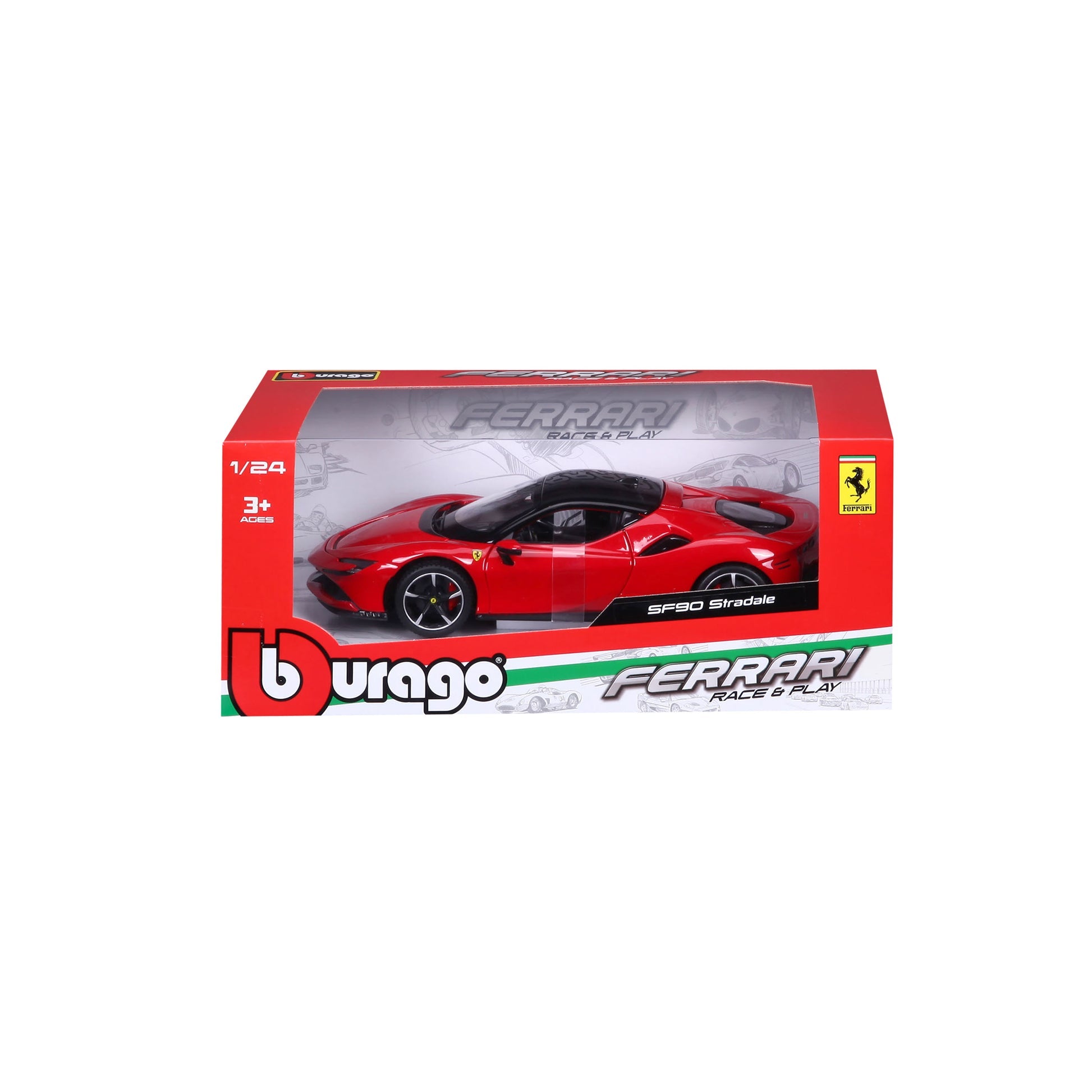 Bburago Ferrari SF90 Stradale 1:24 Scale Diecast Model - Wild Willy