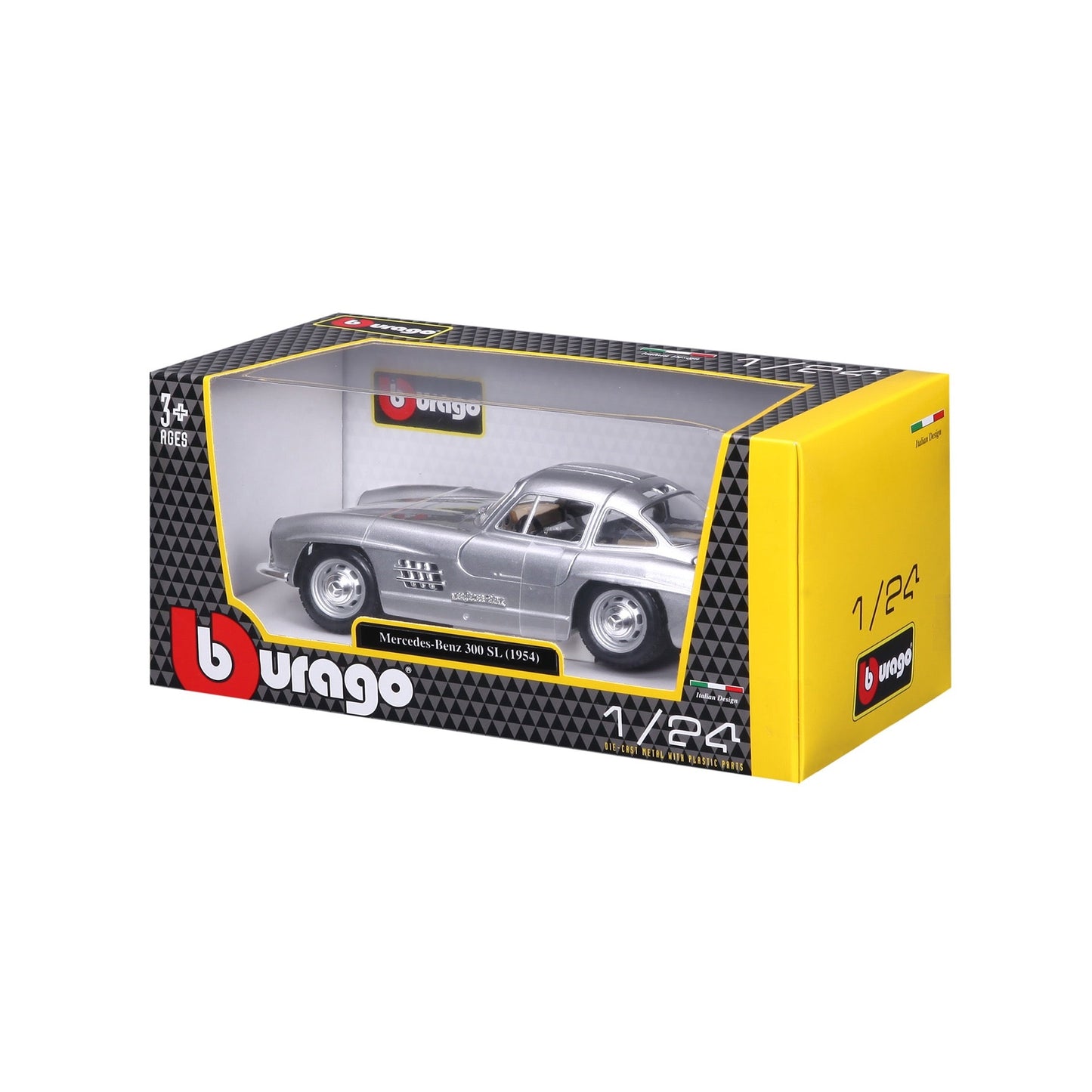 Bburago Mercedes Benz 300SL Silver - 1:18