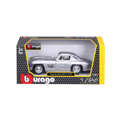 Bburago Mercedes Benz 300SL Silver - 1:18