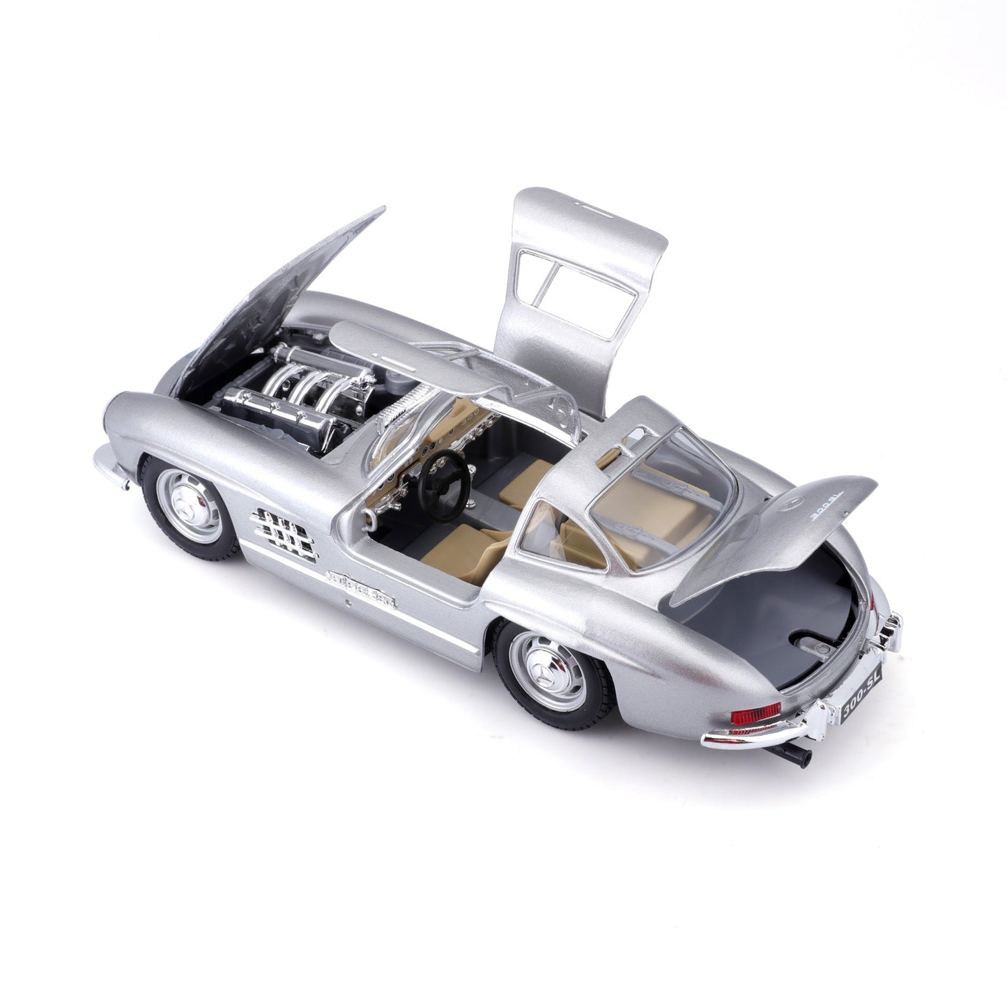 Bburago Mercedes Benz 300SL Silver - 1:18