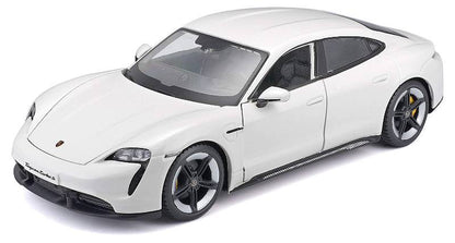 Bburago Porsche Taycan Turbo S White 1:24