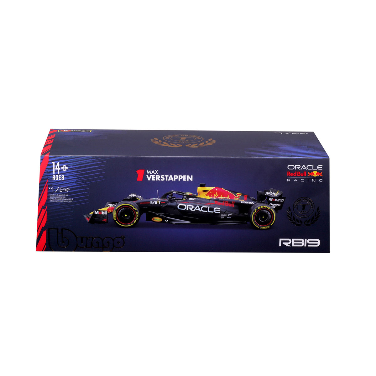 Bburago Red Bull F1 RB19 2023  #1 Max Verstappen Hard Case - 1:24