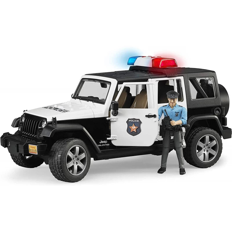 Bruder Jeep Wrangler Rubicon Police with Light and Sound 1:16