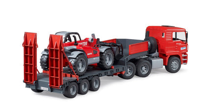 Bruder MAN TGA Low Loader Truck with Manitou