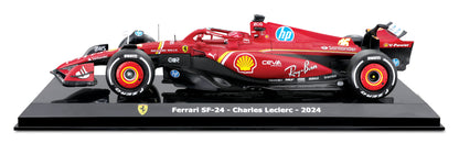 BBurago Assembly Kit Ferrari SF-24 2024 #16 Charles Leclerc F1 2024 – Scale 1:24 - Wild Willy