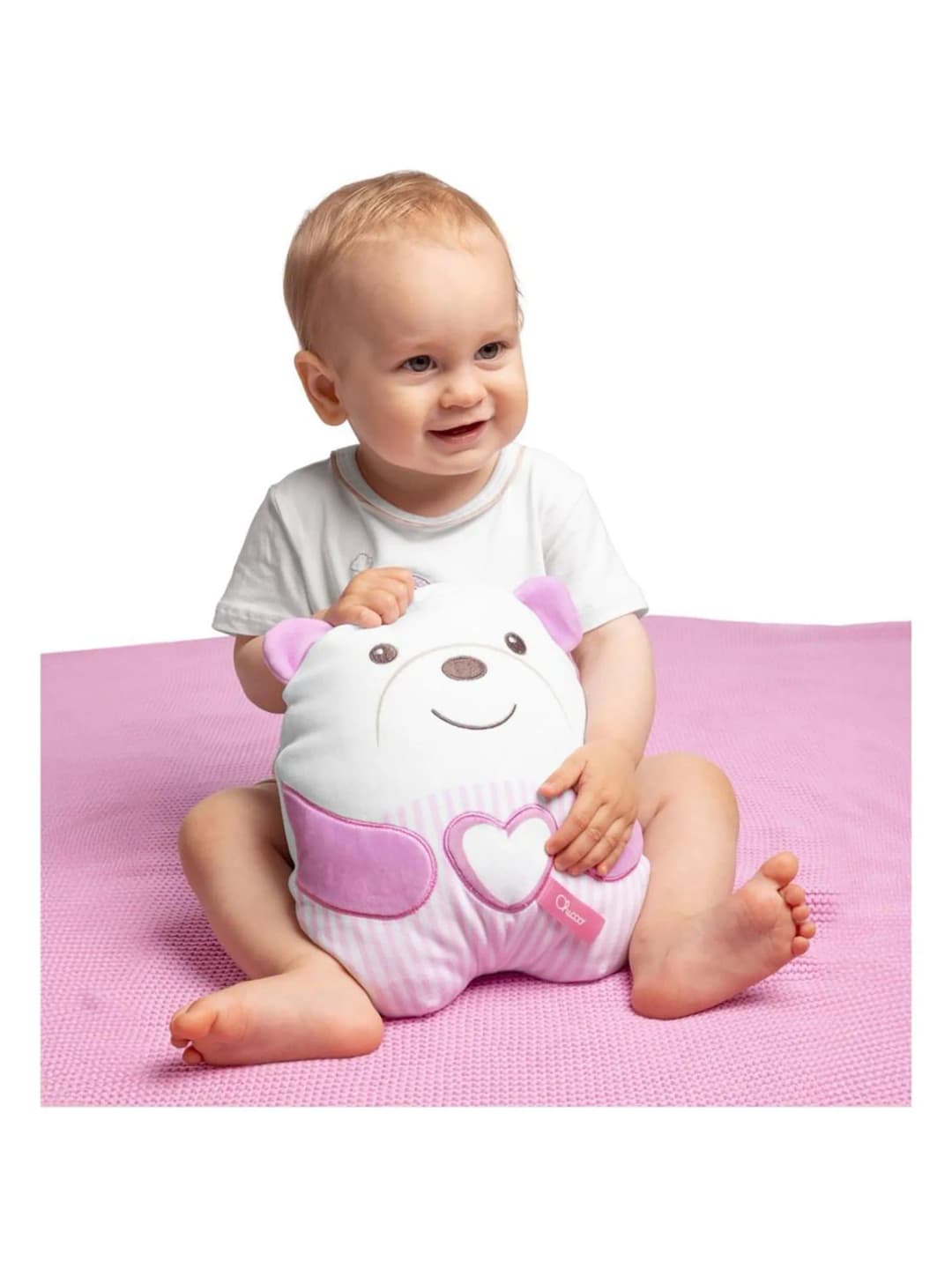 CHICCO Cuddly Meditation Teddy Bear Pink