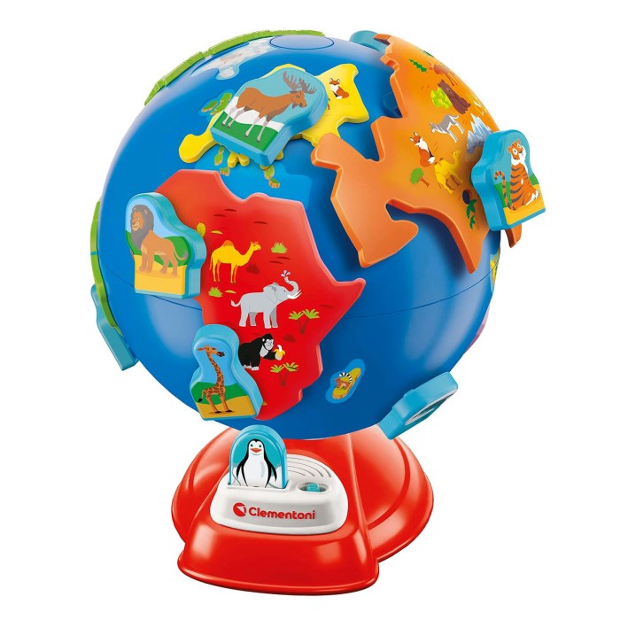 CLEMENTONI MY FIRST GLOBE ELECTRONIC 6 SLOT-IN CONTINENTS