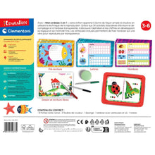 CLEMENTONI MON ARDOISE 3IN1 TRACE DESSINE ET ECRIS