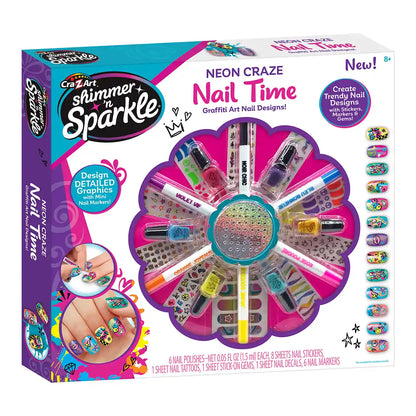CRA-Z-ART Neon Craze Nail Time Playset
