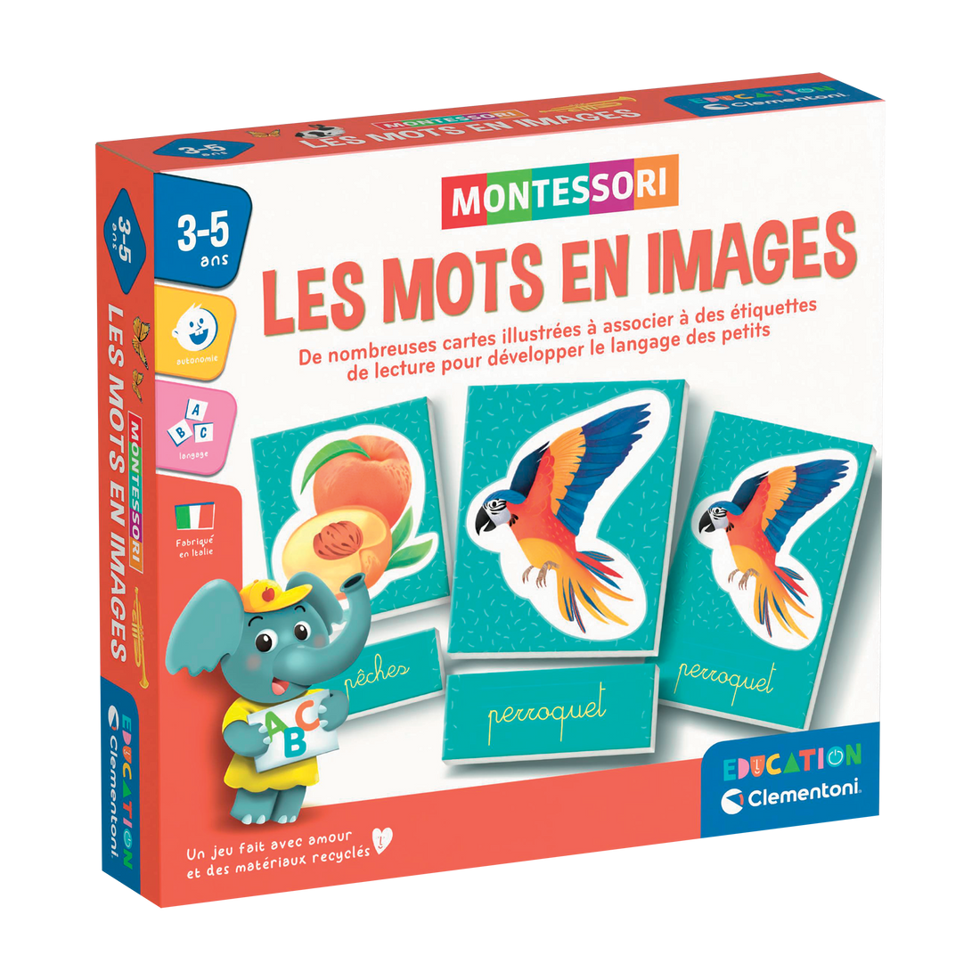 Clementoni Montessori Les Mots En Images Educational Puzzle