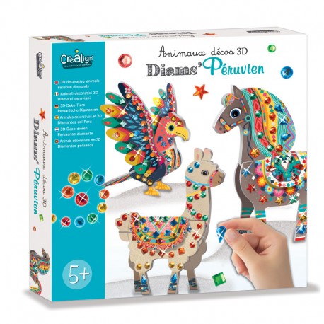 CreaLign 3D Diamond Decor Kit: Peruvian Animal