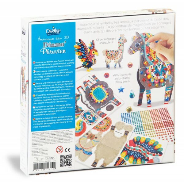 CreaLign 3D Diamond Decor Kit: Peruvian Animal