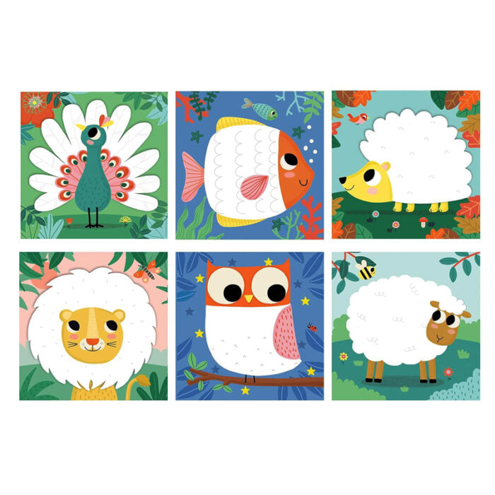 CreaLign Easy Finger Painting Colorful Animals