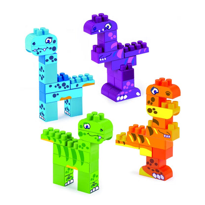 ECOIFFIER Abrick 150-Piece Bucket Dinosaur Theme