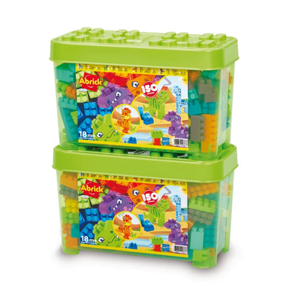 ECOIFFIER Abrick 150-Piece Bucket Dinosaur Theme