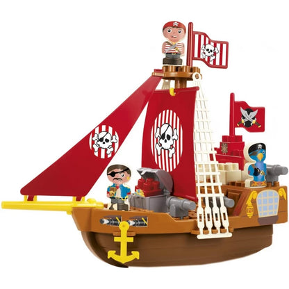 ECOIFFIER Abrick Pirate Boat with 3 Characters