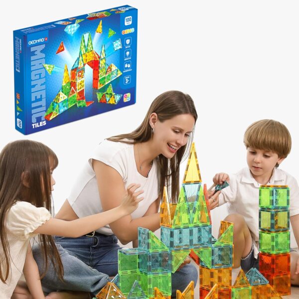 GEOMAG Magnetic Tiles 100 Piece Magnetic Building Set - Wild Willy