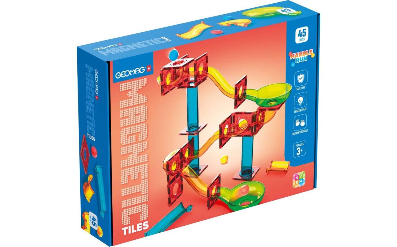 GEOMAG Magnetic Tiles Marble Run 45 PCS Magnetic Construction Set - Wild Willy