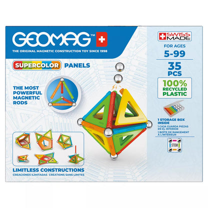 GEOMAG Supercolor Panels 35 Piece 100% Recycled Plastic