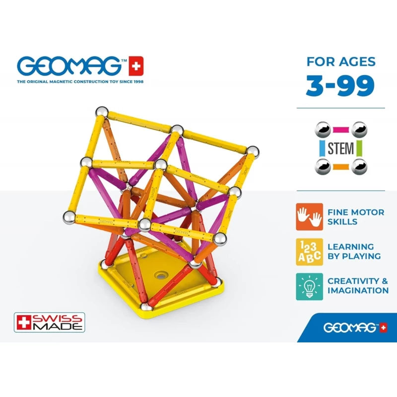 Geomag Classic 93 Pieces Magnetic Building Set with Storage Box - Wild Willy