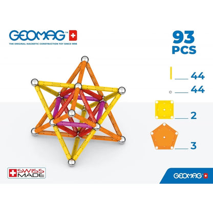 Geomag Classic 93 Pieces Magnetic Building Set with Storage Box - Wild Willy