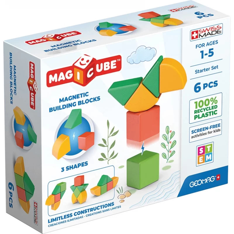 Geomag Magicube Starter Set 3 Shapes 6 Blocks - Wild Willy