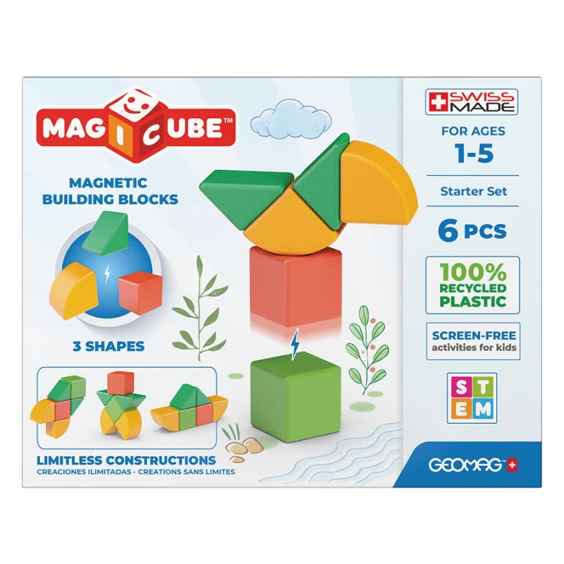 Geomag Magicube Starter Set 3 Shapes 6 Blocks - Wild Willy