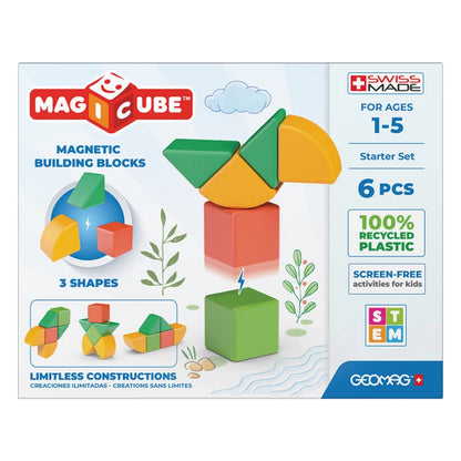 Geomag Magicube Starter Set 3 Shapes 6 Blocks - Wild Willy