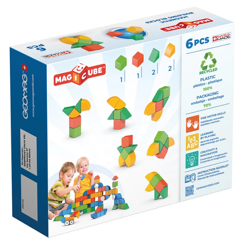 Geomag Magicube Starter Set 3 Shapes 6 Blocks - Wild Willy